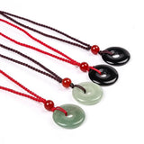 Circle Donut Safety Buckle Pendant Healing Crystals