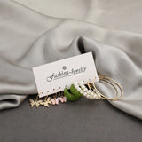 Vintage Pearl Ring Set Acrylic Butterfly Pendant 5-Piece