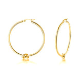 Stainless Steel Circle Hoop Earrings for Women, Knoted Round Minimalist Hoops