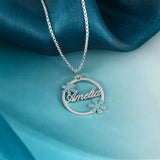 Circle Necklace Snowflake Pendant Name Christmas Party Gift Jewelry