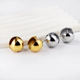 Circle Pearl Round Ball Hoop Clip Earrings Vintage Stud