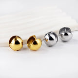 Circle Pearl Round Ball Hoop Clip Earrings Vintage Stud