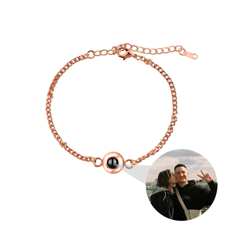 Circle Photo Bracelet Projection Bracelets Personalized Photo Bracelet