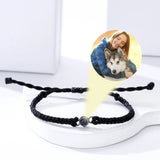 Circle Photo Bracelet Personalized Memorial Jewelry Gift For Women Men