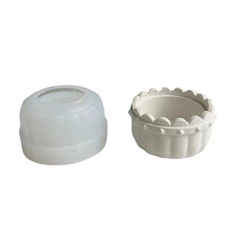 Circle Planter Silicone Mold Round Plaster Flower Pot DIY Cup Mold