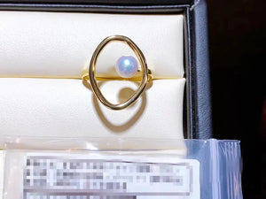 Adjustable Circle Shape Ring Base Mountings for Pearl Beads Stones