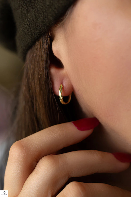 925 Sterling Silver Rope Hoop Earrings, Gift For Her