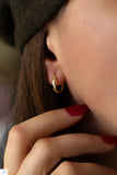 925 Sterling Silver Rope Hoop Earrings, Gift For Her