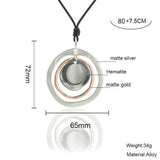 Chunky Circles Large Pendant Necklace Choker Beauty Jewelry