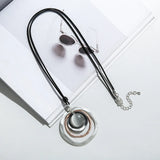 Chunky Circles Large Pendant Necklace Choker Beauty Jewelry