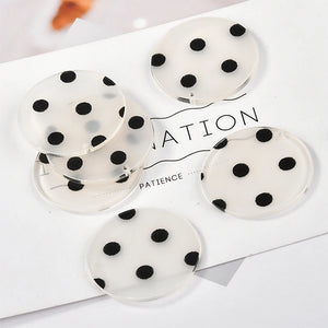Polka Dot Acrylic Resin DIY Earrings Ear Clip
