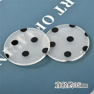 Polka Dot Acrylic Resin DIY Earrings Ear Clip