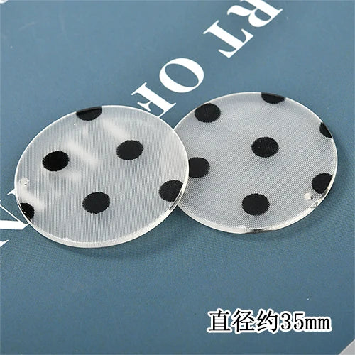 Polka Dot Acrylic Resin DIY Earrings Ear Clip