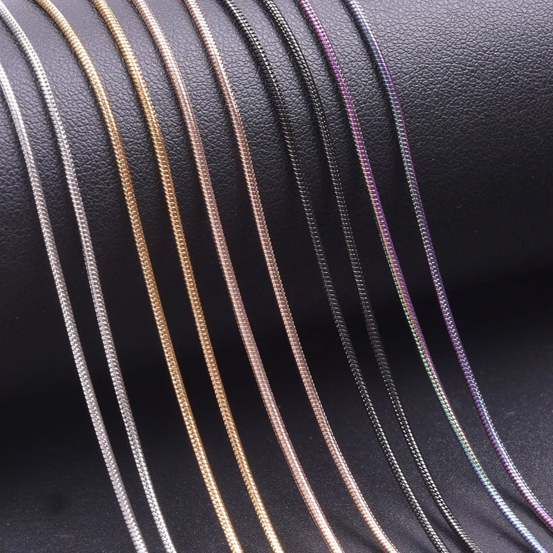 Circular Snake Chain Stainless Steel Necklace Women Men Jewelry