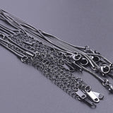 Circular Snake Chain Stainless Steel Necklace Women Men Jewelry