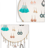 Wall-mounted Jewelry Organizer Earrings Necklace Storage Rack