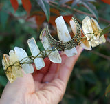 Raw Citrine Headpiece Wedding Bridal Party Hair Accessories