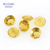 Citrine Natural Loose Gemstone Round Shape 1.0~6mm Facetted Cut