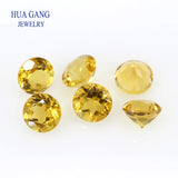 Citrine Natural Loose Gemstone Round Shape 1.0~6mm Facetted Cut