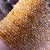 Citrine Roundel Faceted Loose Beads 4/6mm 14inch