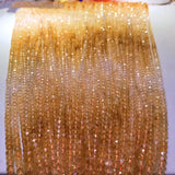 Citrine Roundel Faceted Loose Beads 4/6mm 14inch
