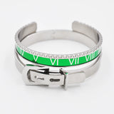 Royal Roman Numeral Bracelet Men's Stainless Steel Belt Buckle