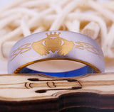 Claddagh Ring Tungsten Anniversary Wedding Ring