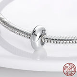 925 Silver Safety Chain Clip Star Bead Stopper for Charm Bracelet DIY