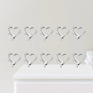 Colorful Heart Lobster Clasps for Jewelry Making