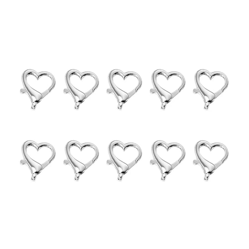 Colorful Heart Lobster Clasps for Jewelry Making