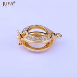 Micro Pave Zircon Pearl Clasps For Pearls Necklace