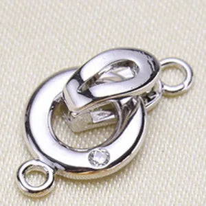 925 Silver Plated CZ Clasps for DIY Jewelry