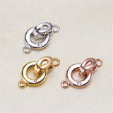 925 Silver Plated CZ Clasps for DIY Jewelry