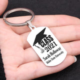 Personalized Graduation Keychain Stainless Steel Charm