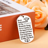 Inspirational Graduation Keychain Gift For Women Men