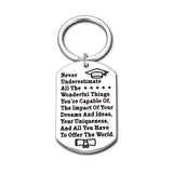 Inspirational Graduation Keychain Gift For Women Men
