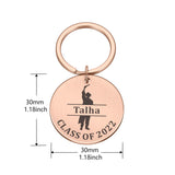 Personalized Name Engraved Keychains for Graduation Rings