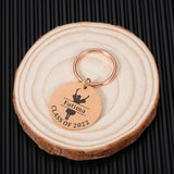Personalized Name Engraved Keychains for Graduation Rings