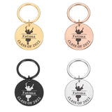 Personalized Name Engraved Keychains for Graduation Rings
