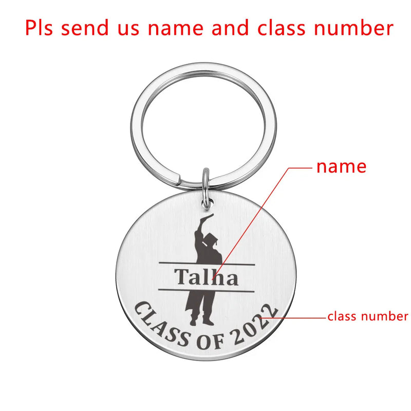 Personalized Name Engraved Keychains for Graduation Rings