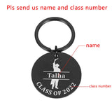 Personalized Name Engraved Keychains for Graduation Rings