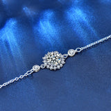0.5CT Kelamosanite Sunflower Link Bracelet Jewelry
