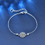 0.5CT Kelamosanite Sunflower Link Bracelet Jewelry