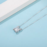 0.5ct D Moissanite Necklace Pendant 925 Silver Women Gift