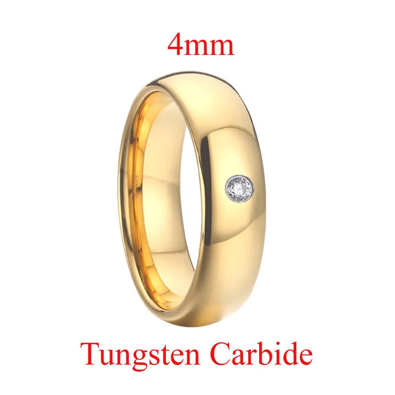 Classic Tungsten Carbide Wedding Rings Set 4/6/8/10mm