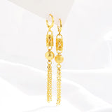 14K Long Tassel Drop Earrings for Women Wedding Jewelry