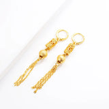 14K Long Tassel Drop Earrings for Women Wedding Jewelry