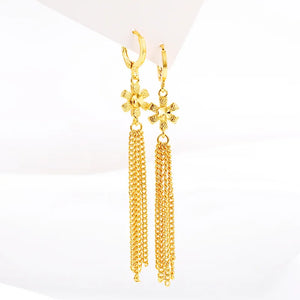 14K Tassel Drop Earrings for Women Wedding Engagement Jewelry