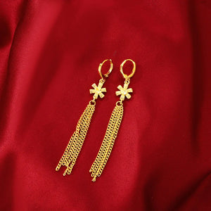 14K Tassel Drop Earrings for Women Wedding Engagement Jewelry