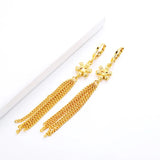 14K Tassel Drop Earrings for Women Wedding Engagement Jewelry